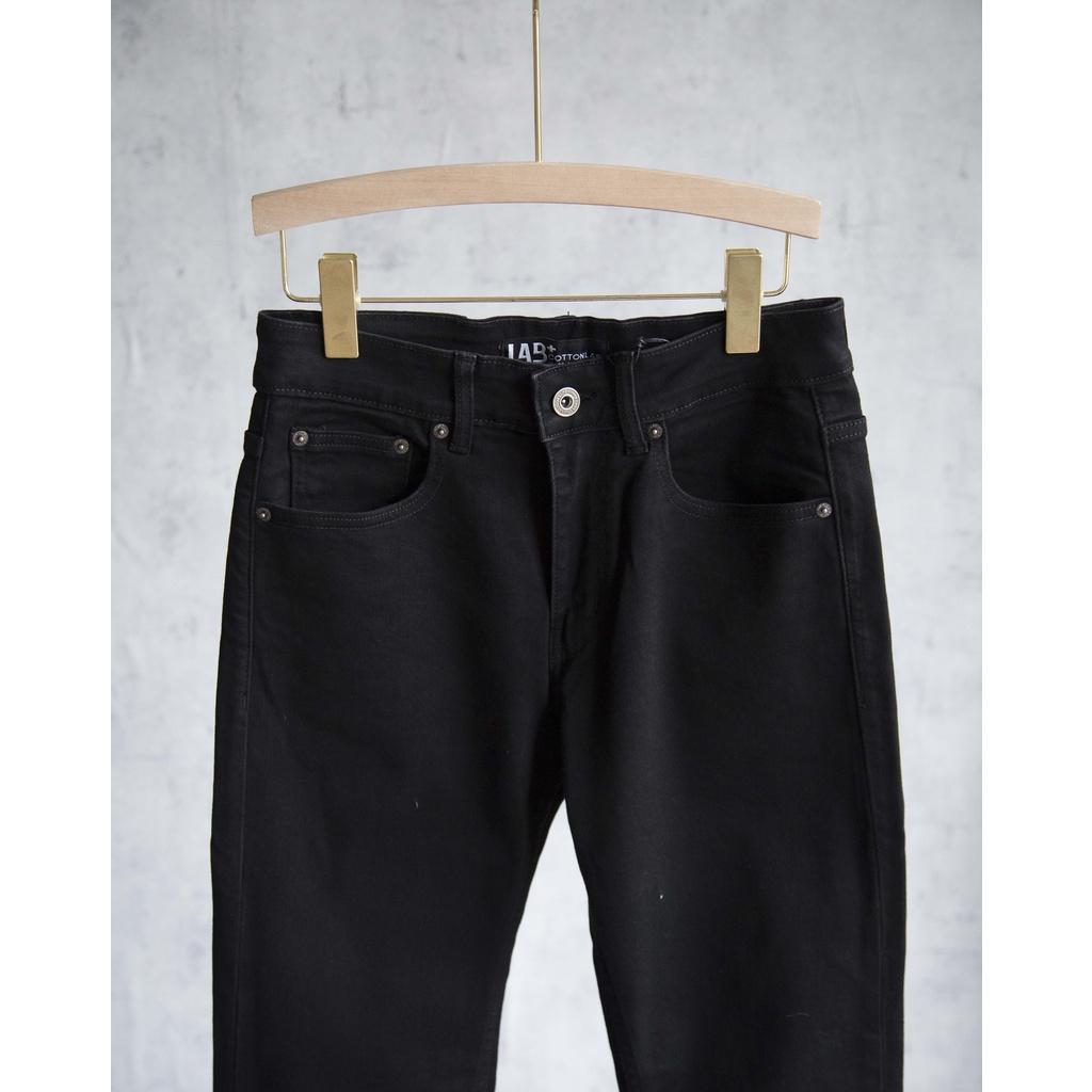 Quần jean nam màu đen cao cấp chất co giãn không phai màu from slimfit thương hiệu LAB - QJLAB10401