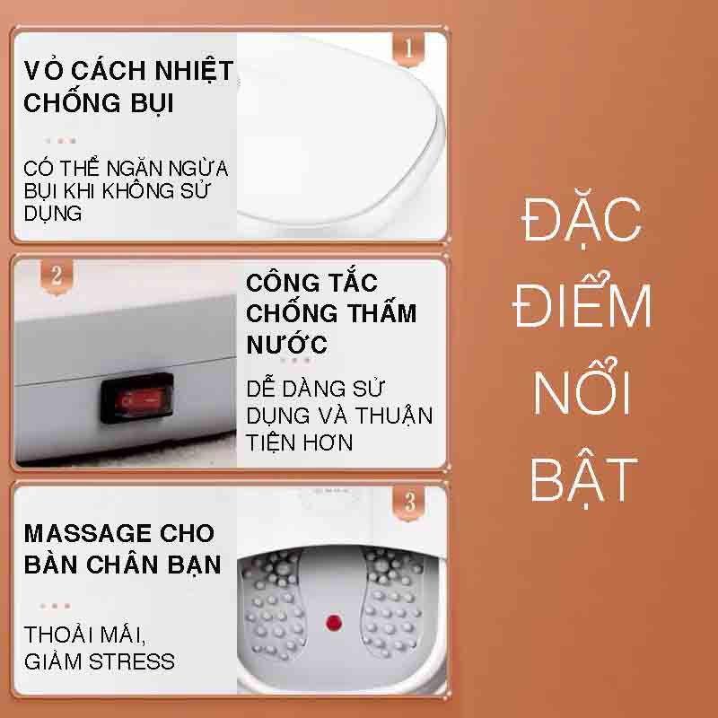 Chậu ngâm chân massage gấp gọn, Bồn ngâm chân cao cấp thông minh