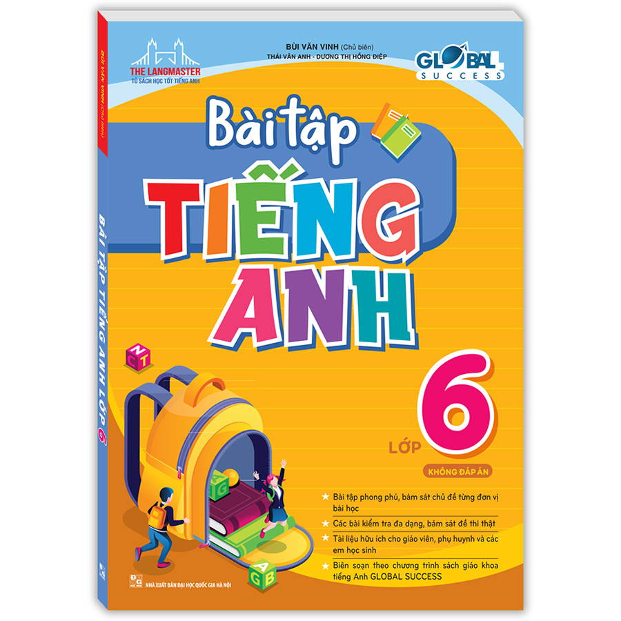 Bài Tập Tiếng Anh Lớp 6 (Sách Màu) (Không Đáp Án)