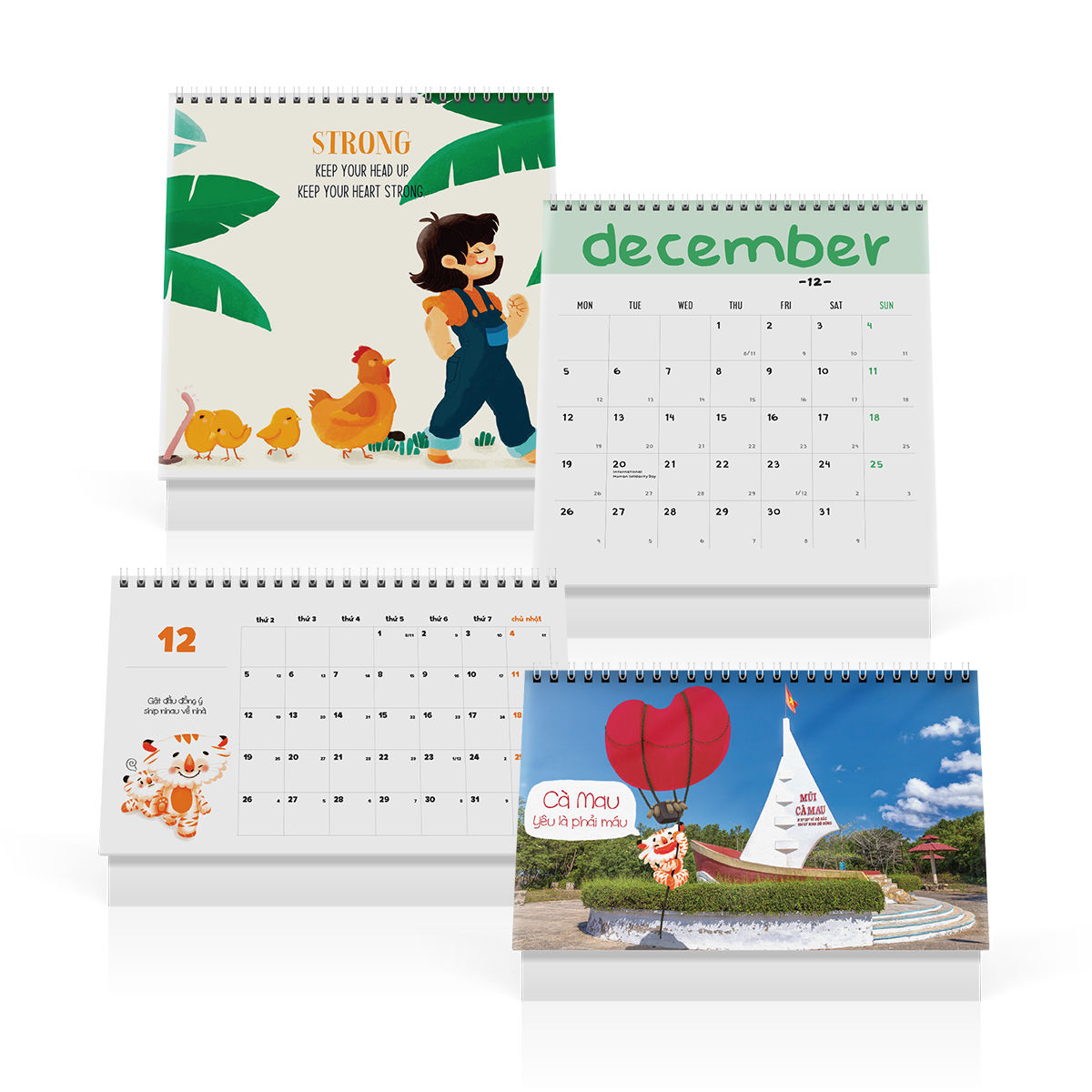 Combo lịch 2022 LIVE TO FLY SDstationery gồm 1 lịch bàn I CAN FLY và 1 lịch bàn LIVE LIKE A CHILD