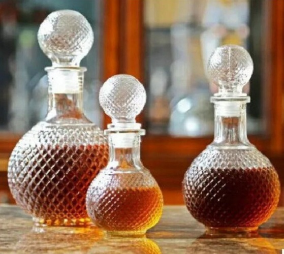 Bình Thuỷ Tinh Tròn kim Cương Sang Trọng 750ml | BCR.TC-750