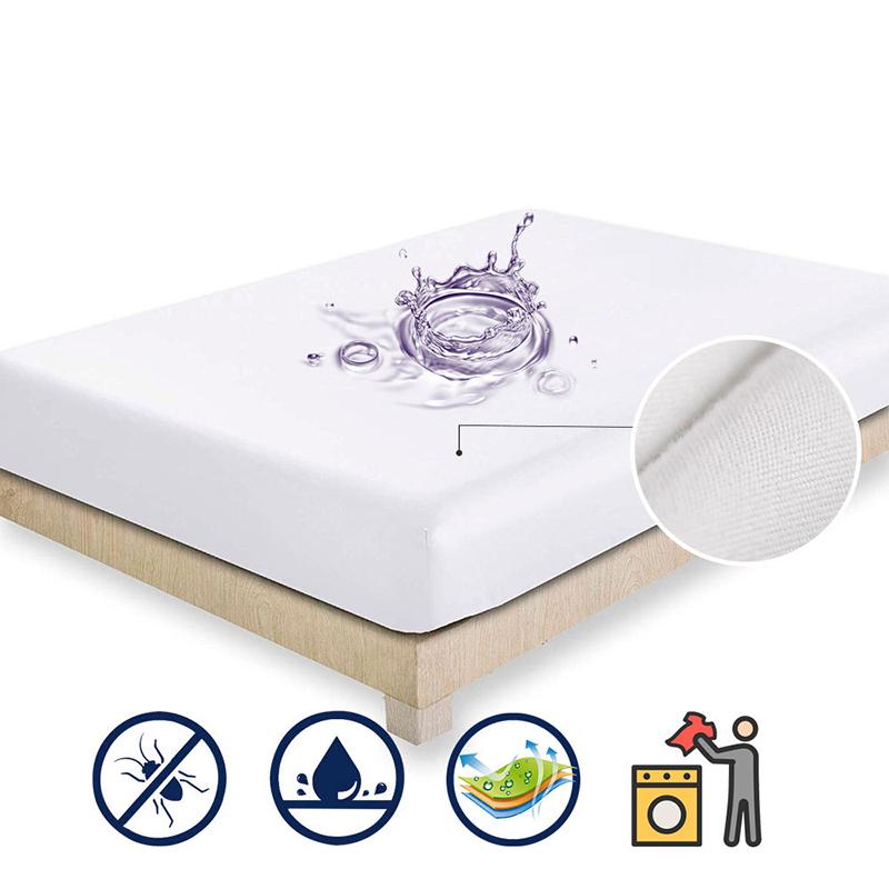 Chống Thấm Nước Được Trang Bị Tấm Đồng Màu Bọc Nệm Với 4 Góc Co Giãn Không Thấm Hoàng Hậu Kích Thước Ga Giường Tấm Bảo Vệ Quán Quân