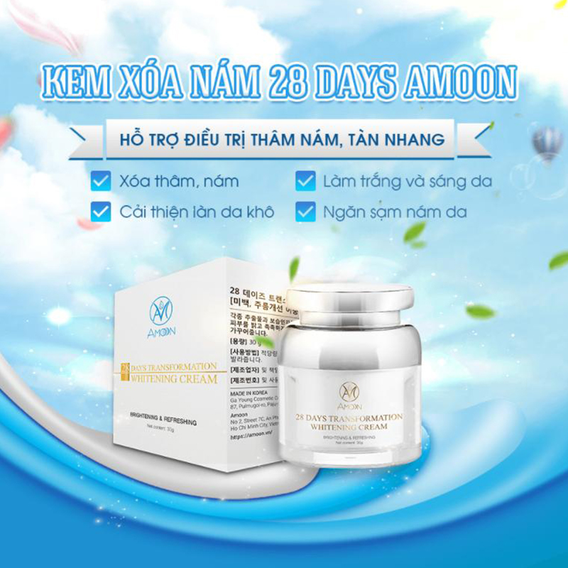 Kem Xóa Nám hiêu quả chỉ trong 28 Days – 28 Days Transformation Whitening Cream