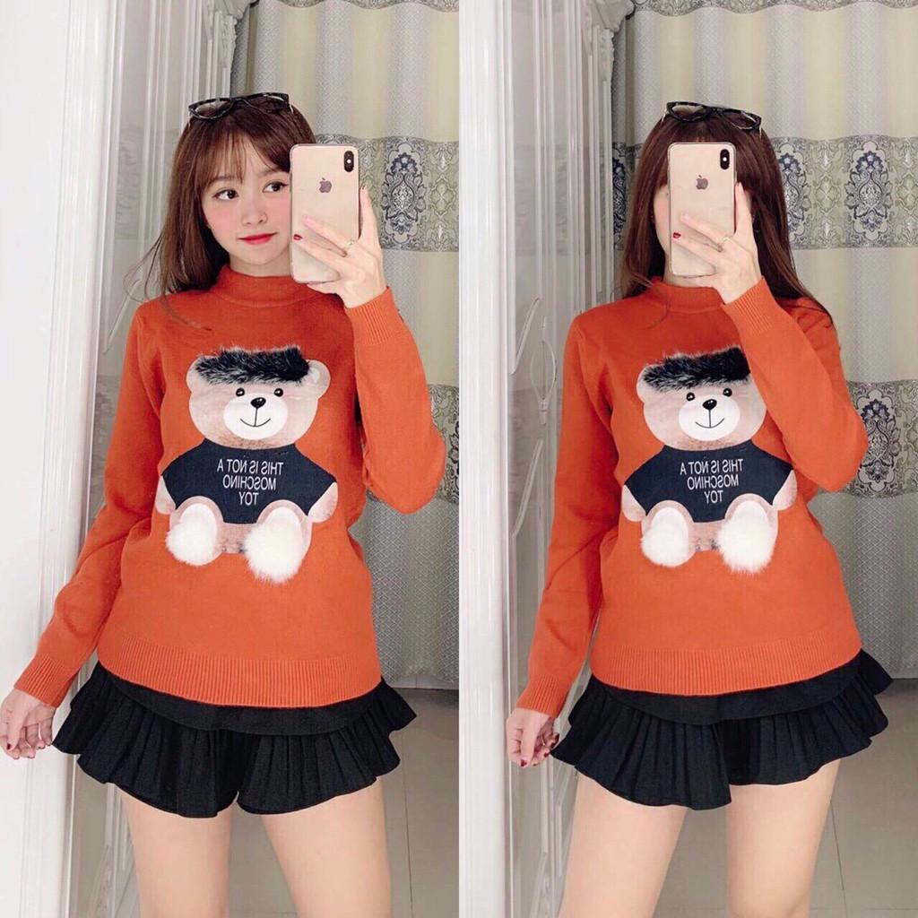 Áo len hình gấu