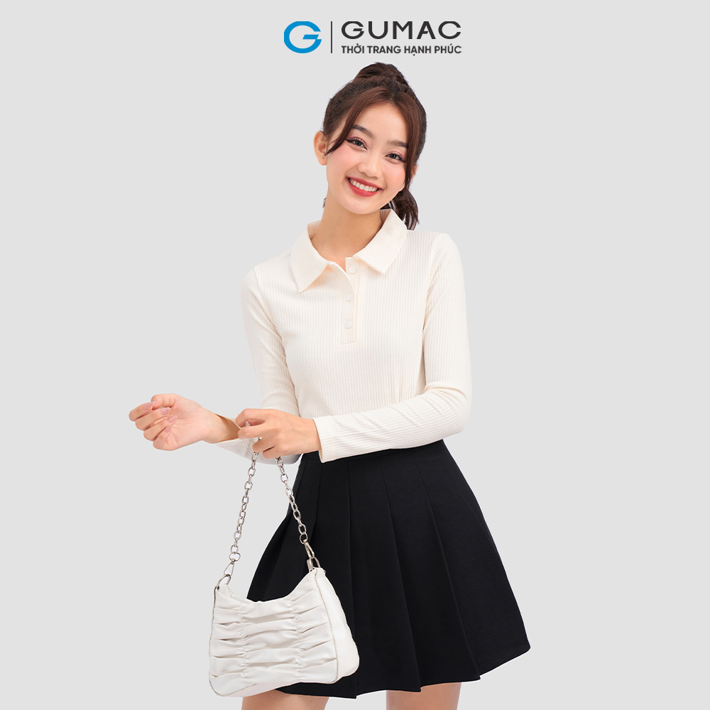 Áo thun GUMAC ATC12042 polo tay dài trẻ trung