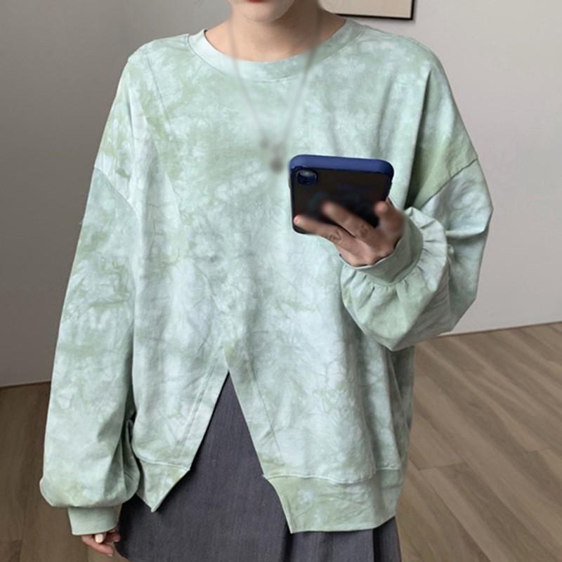 Áo thun dáng rộng dài tay phong cách Hàn Quốc cho nữ