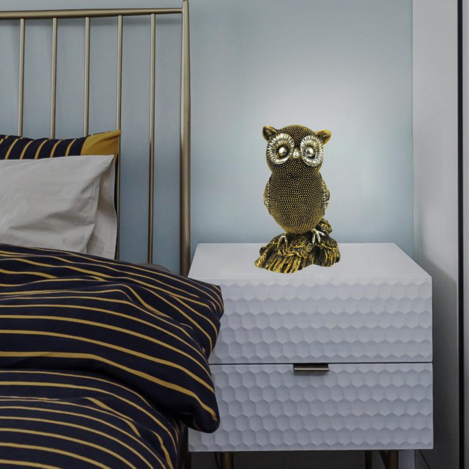 Owl Statue Ornaments Sculpture Animal Figurine for Living Room Birds Friend A