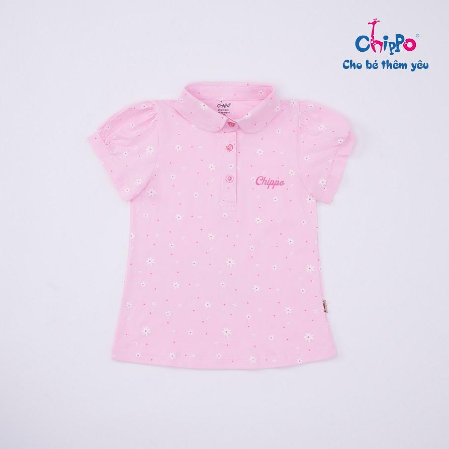Áo Polo Chippo cho bé gái chất liệu 100% Cotton áo thun sơ mi đi học cho bé từ 7 đến 12 tuổi (24-42Kg