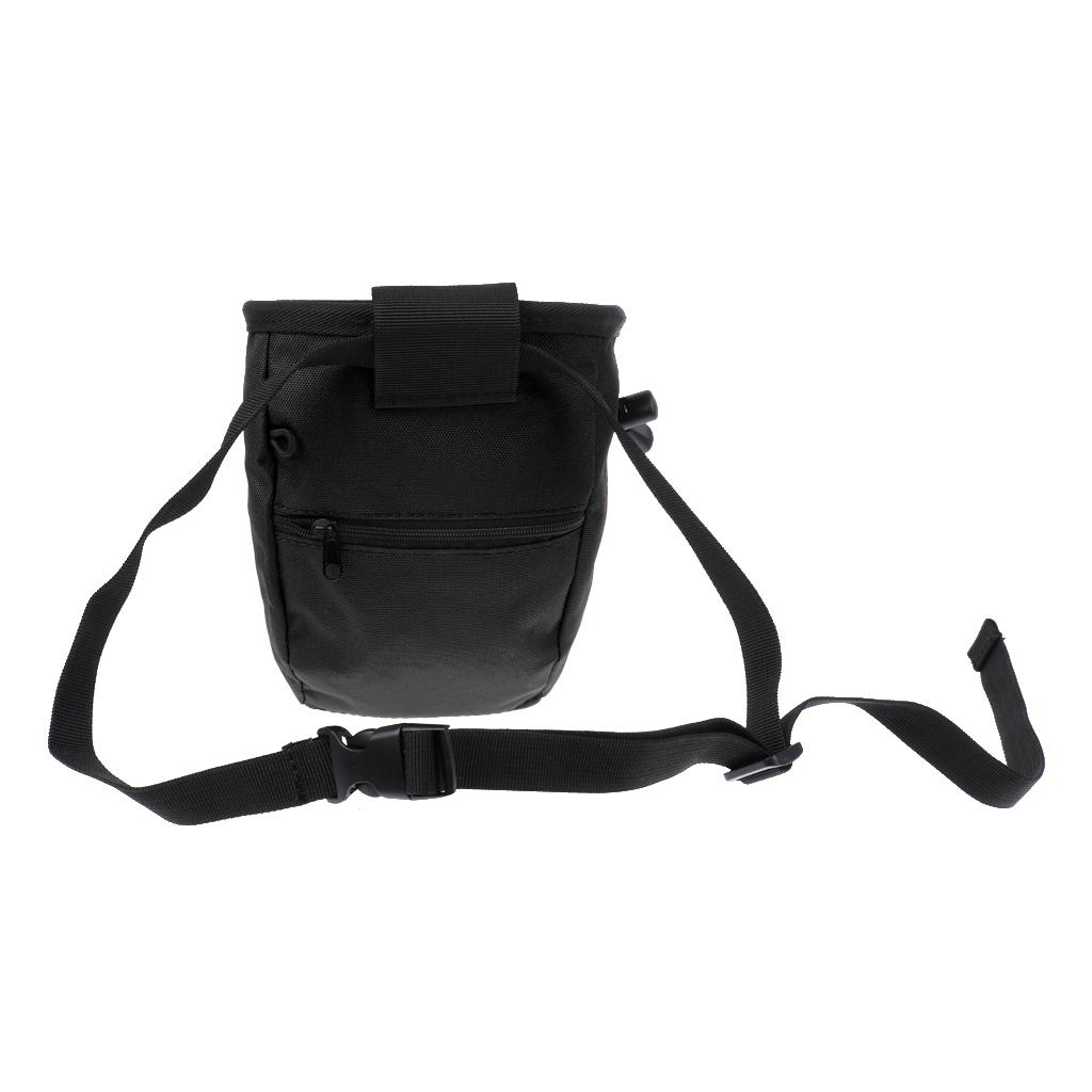 Rock Climb Caving Bouldering Chalk Bag Giving Bag with Belt Black