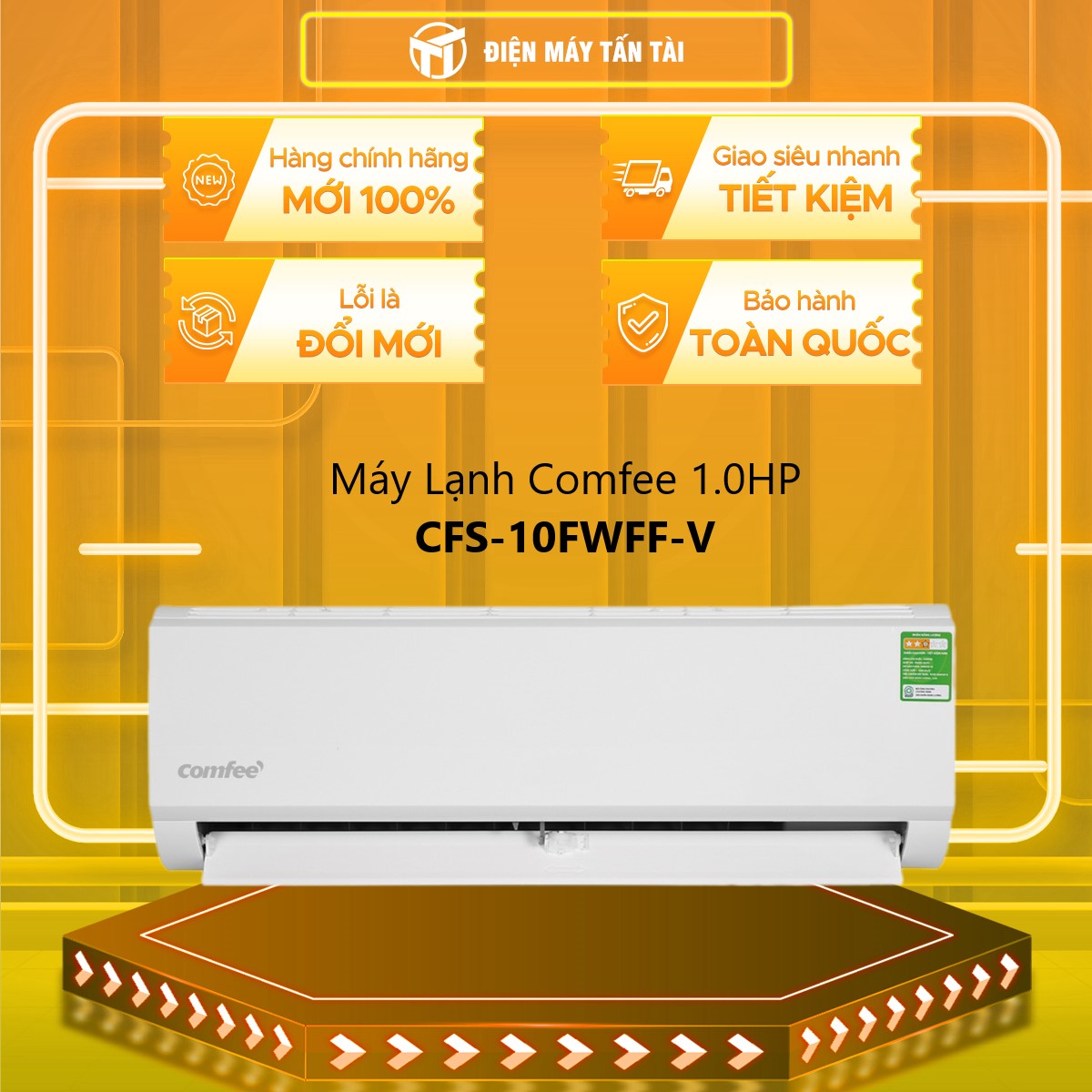 Máy lạnh Comfee 1.0 HP CFS-10FWFF-V - hàng chính hãng - chỉ giao HCM