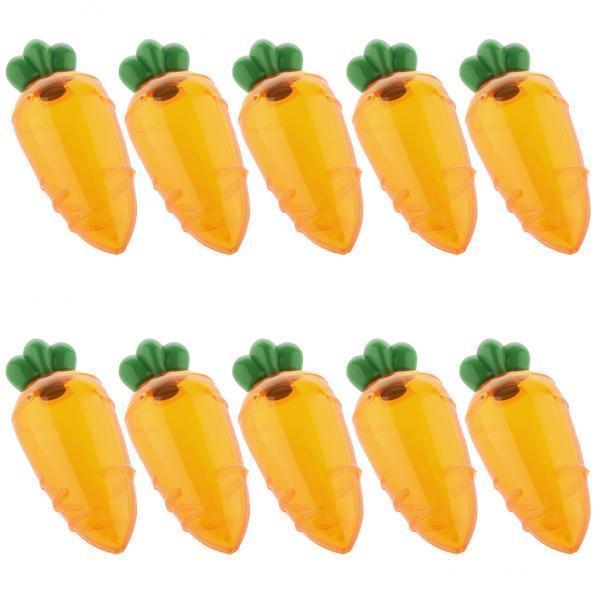 2X 10 Pieces Plastic Carrot Shape Candy Boxes Party Gift Favor Clear Orange