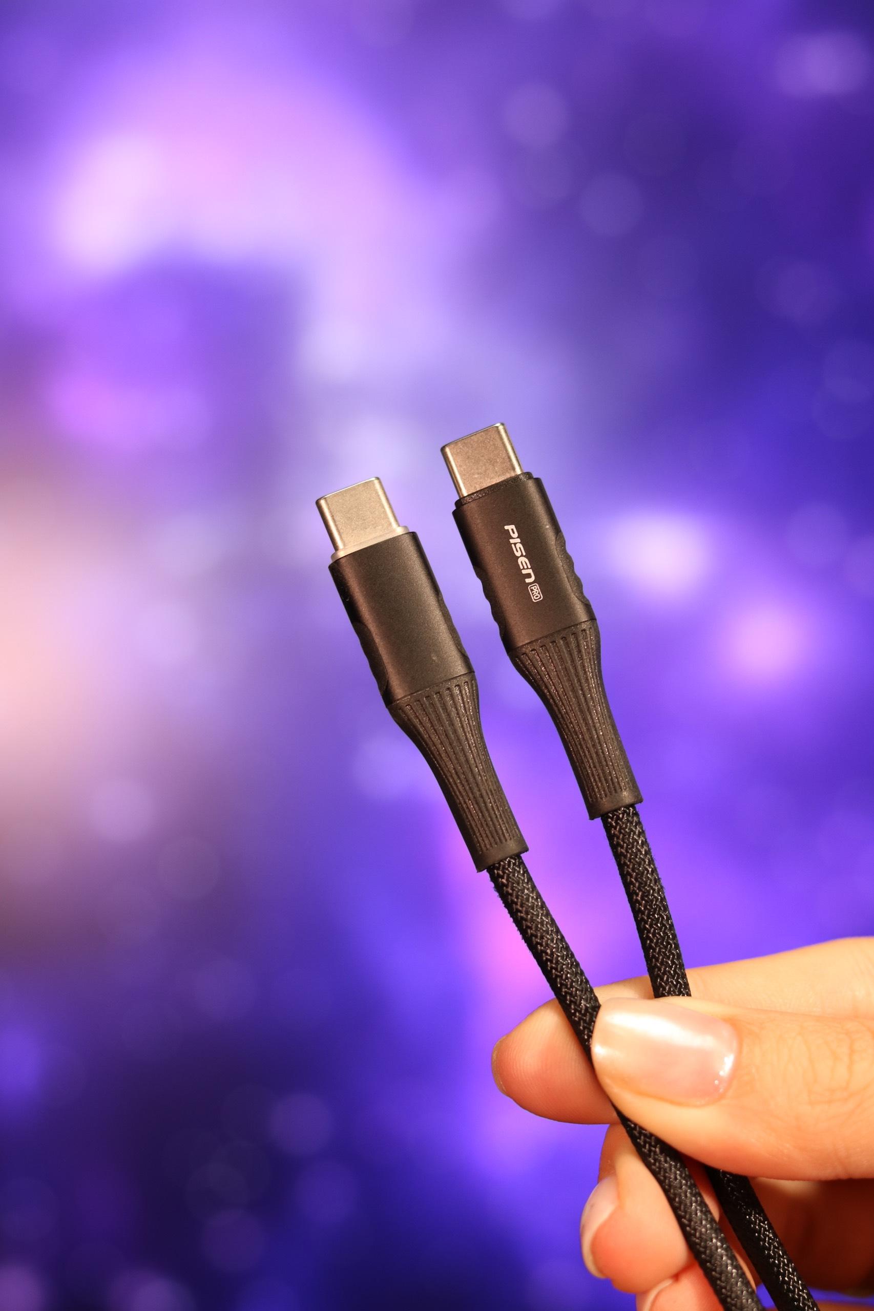 Cáp Sạc Nhanh Thông Minh Tự Ngắt Pisen Pro - Fox Intelligent PowerOff USB-C PD 100W 1.2m