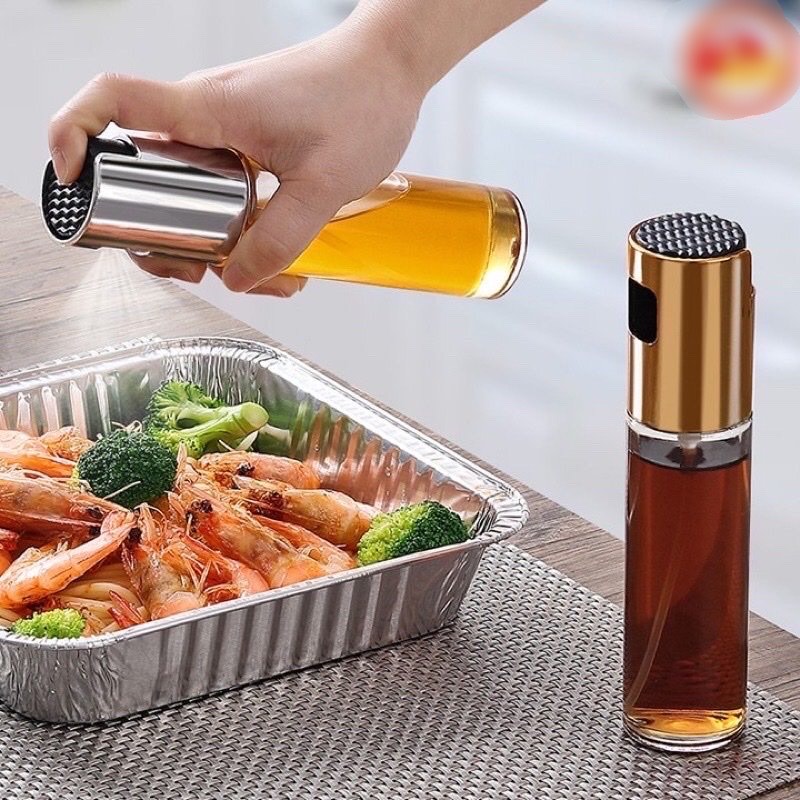 Chai  xịt dầu ăn ,thủy tinh phun sương  100ml ,giúp gia vị thấm nhanh và đều hơn vô cùng tiện lợi cho nhà bếp