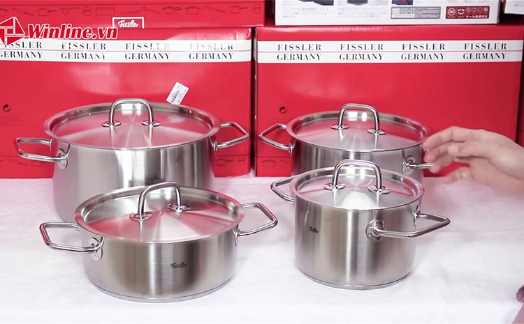 Bộ Nồi Cao Cấp Inox Fissler Berlin 4 Món - Phân Phối Chính Hãng