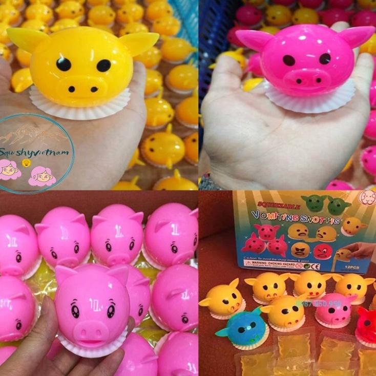 Heo Biến Thái Hút Nhả Slime Anh nôn ọe đồ chơi Gudetama cực thú vị