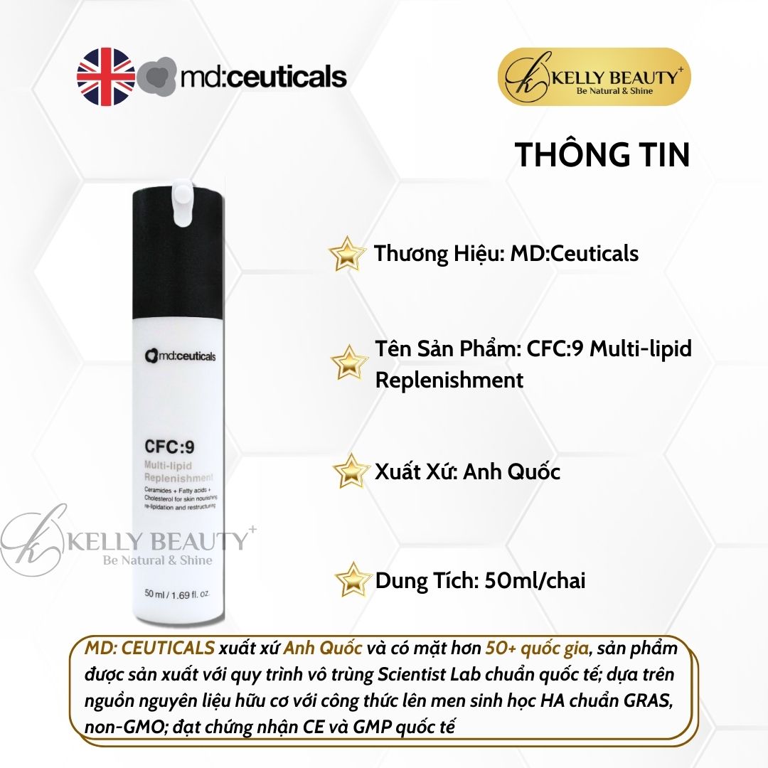 Kem Dưỡng Phục Hồi Trẻ Hóa Da CFC:9 Multi-Lipid Replenishment - MD:Ceuticals | Kelly Beauty