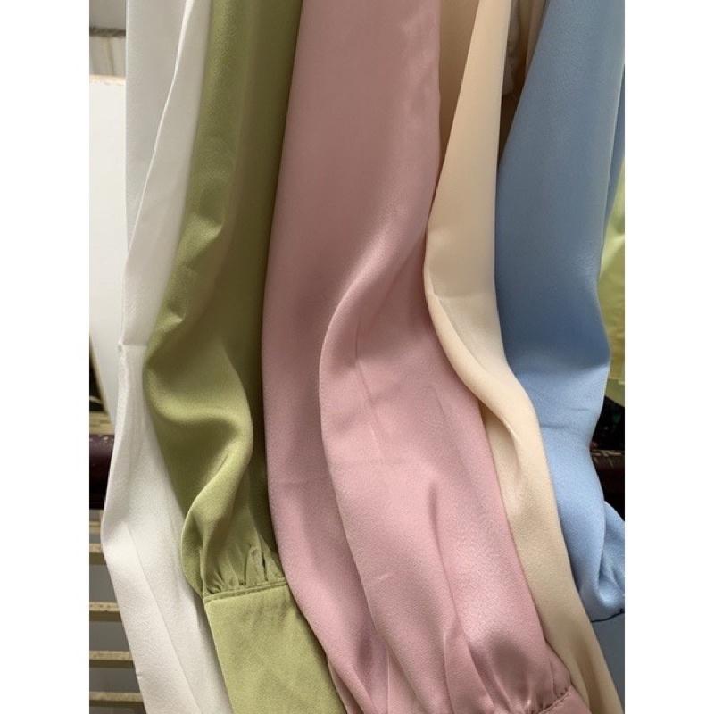 Sơ mi lụa Thái highfashion mềm mịn độ bóng nhẹ chanh xả