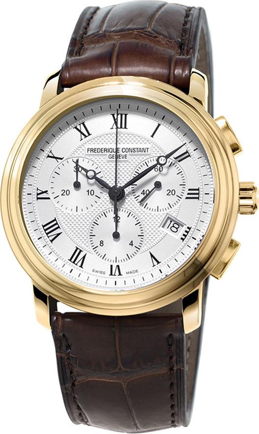 Đồng Hồ Nam Frederique Constant DD-FC-292MC4P5-Tròn 6K 1L SLM Vỏ Vàng Dây Da Nâu