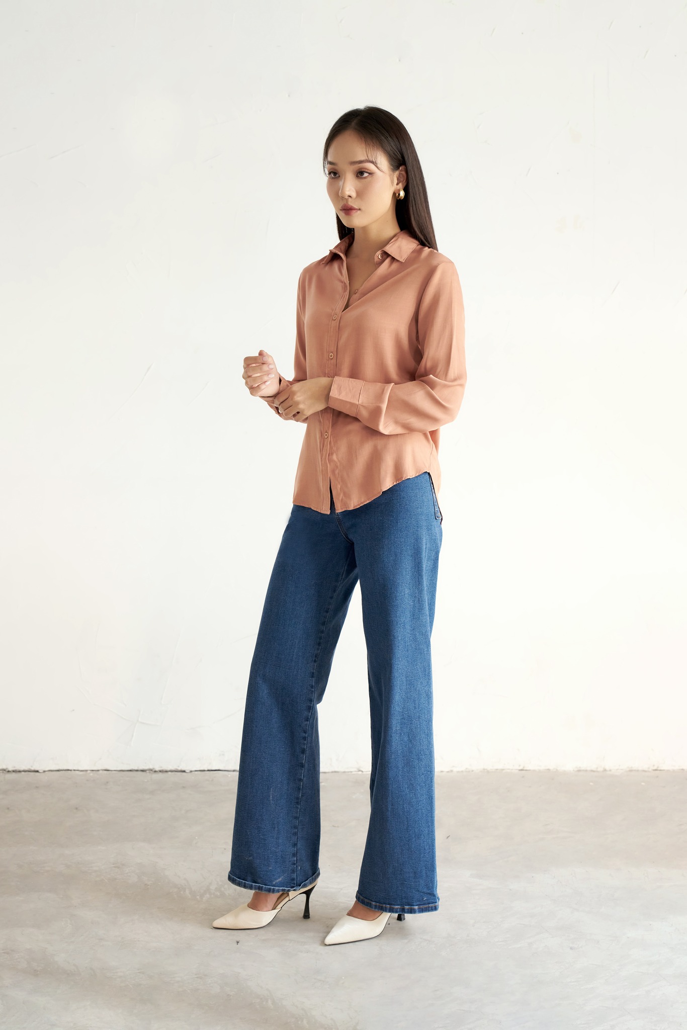 OLV - Áo sơ mi Coral Long Sleeve Top