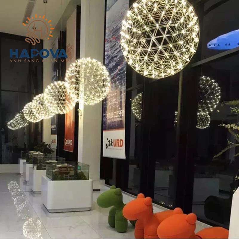 Đèn thả thông tầng cầu sao HAPOVA MALIO 5840 cỡ 300mm