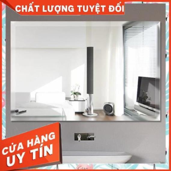 Gương soi nhà tắm kiếng soi dán phòng wc tương giá rẻ treo tương trang điểm thước 50x70 cm