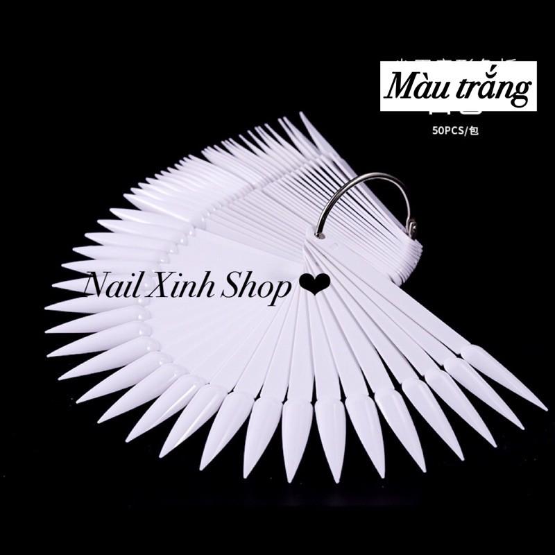 Set 40 thanh que móng tay giả dáng nhọn, móng tay que giả tập sơn, phụ kiện tập sơn vẽ nail