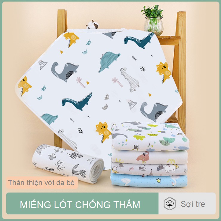 Miếng lót chống thấm sợi tre 6 lớp - hàng cao cấp cho bé