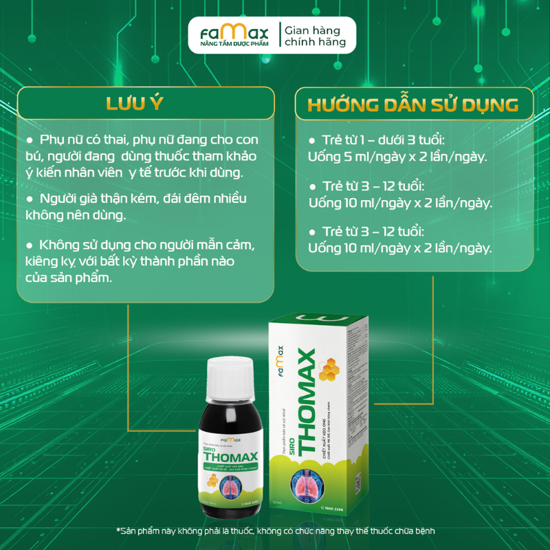 [FAMAX] Combo xịt họng Thomax Nature + Siro Thomax hỗ trợ giảm ho, giảm đau họng, viêm amidan