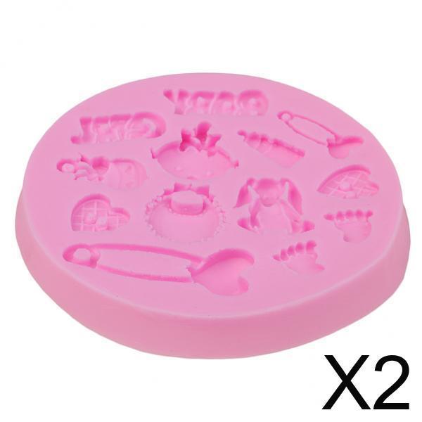 2xDIY Silicone Mold Fondant Cake Chocolate Mould Baking Decorating Tools