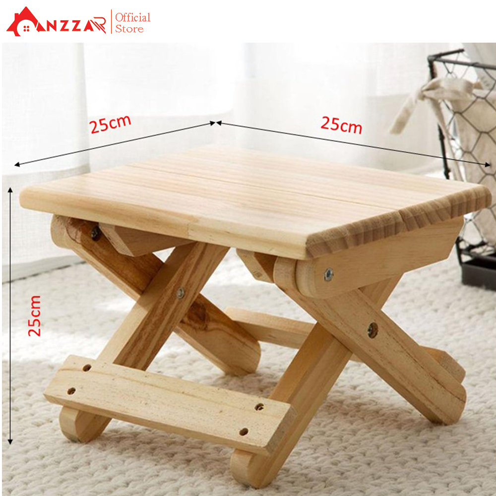 Ghế gỗ gấp gọn mini, ghế ban công ngoài trời, dã ngoại, du lịch GG-02
