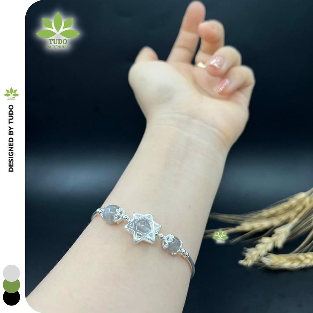 Vòng Tay Nữ Đẹp - Vòng Phong Thủy Mệnh Thủy TUDO VCBXC VCBTATV AG925 Charm Ngôi Sao B5K520