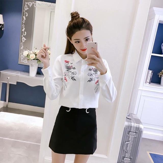 ÁO SƠ MI THÊU HOA