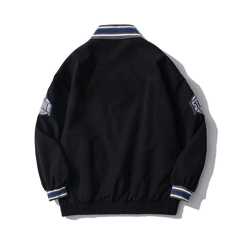 Áo Khoác Bomber Varsity Jacket Dù 2 Lớp STURDUR Form Rộng Nam Nữ Unisex Cúc Bấm - Trẻ Trung Năng Động Ulzzang