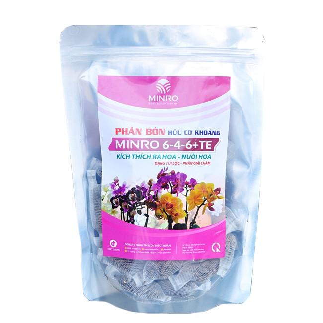 PHÂN BÓN DƯỠNG HOA, THÚC HOA LAN - HOA KIỂNG HỮU CƠ KHOÁNG 6-4-6+TE TAN CHẬM GÓI 450GR