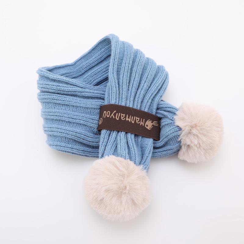 2 Chiếc Con Mũ Khăn Bộ Làm Dày Dệt Kim Mũ Ấm Áp Với Pompon Thời Trang Cho Bé Trai Bé Gái Beanies Mũ Bobble Nón trẻ Em Mùa Đông Nón