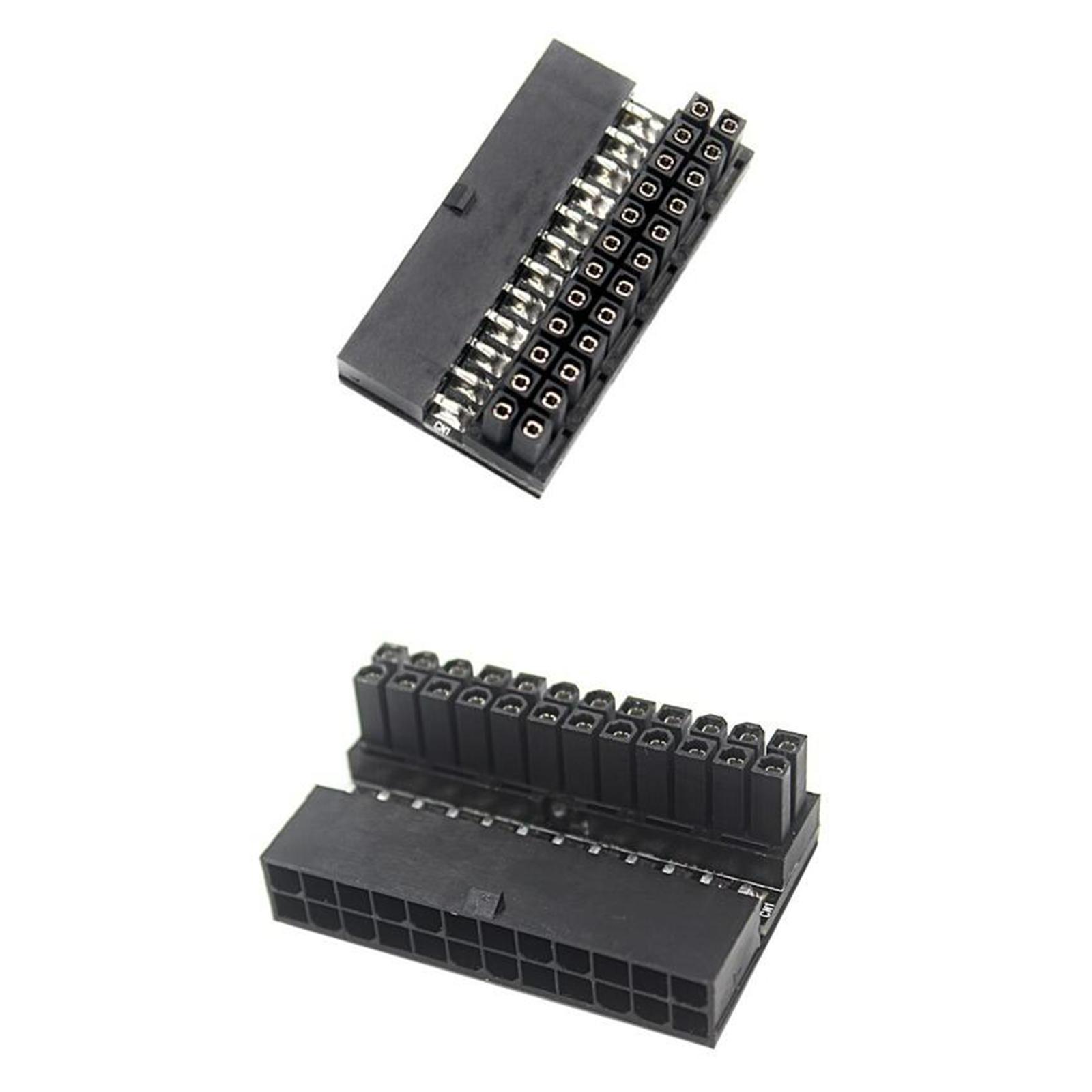 24Pin Female to 24Pin Male Port Plug and Play for Desktops PC Supply