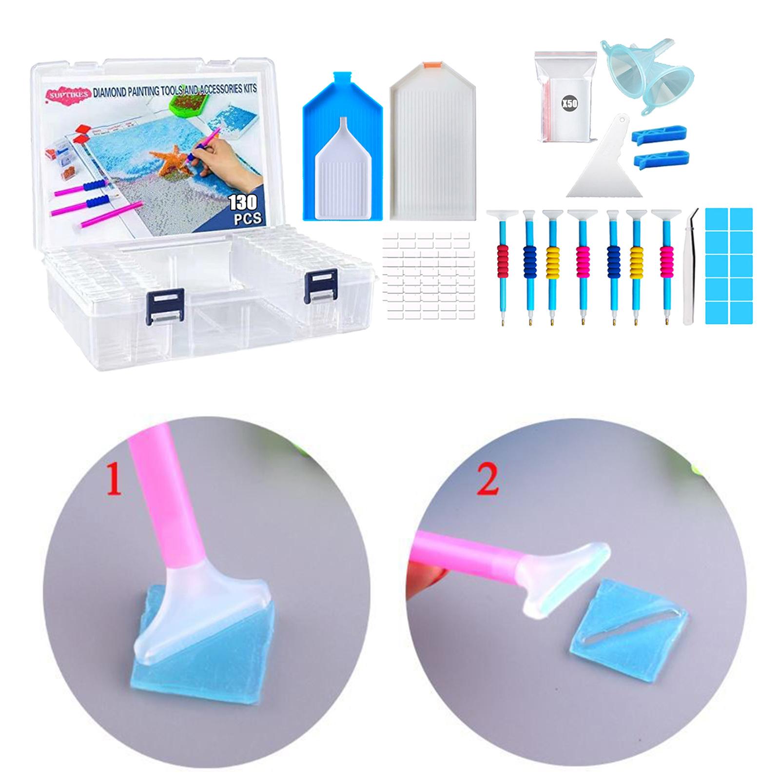 Diamond Painting Tools and Accessories with 44 Slots Diamond Painting Storage Containers Box Case for Adults or Kids, Apply to 5D Diamond Painting