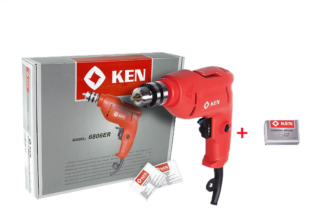 Máy khoan sắt 6.5mm Ken 6806ER