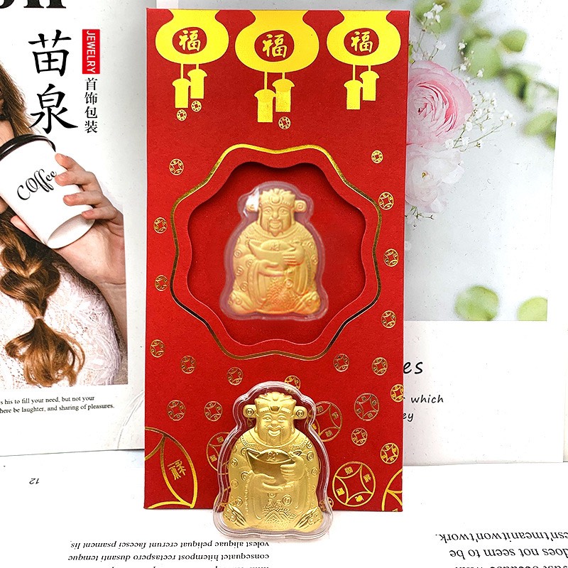 Bao Lì Xì Thần Tài Mạ Vàng 24K - Bao Lì Xì May Mắn Rước Tài Lộc vào nhà năm nay