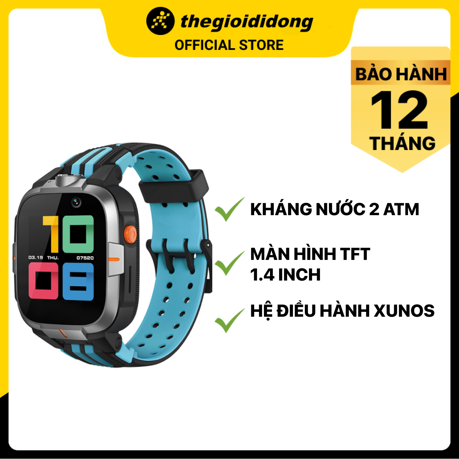 Đồng hồ định vị trẻ em 4G Kidcare S8 Đen - Hàng chính hãng