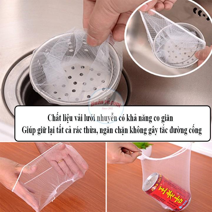 Combo 100 túi lưới lọc rác dùng một lần cho bồn rửa chén siêu tiện ích -Buôn rẻ 00450