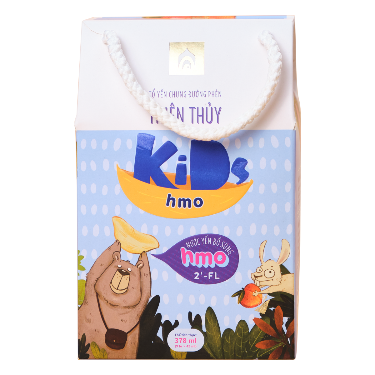Nước Yến Sào Cho Bé Thiên Thủy Kids Hmo - Nhà Yến Nha Trang - Hộp 9 Lọ - Nước Yến Chưng Sẵn - Tổ Yến Chưng Đường Phèn - Yến Trẻ Em - Hàng Chính Hãng