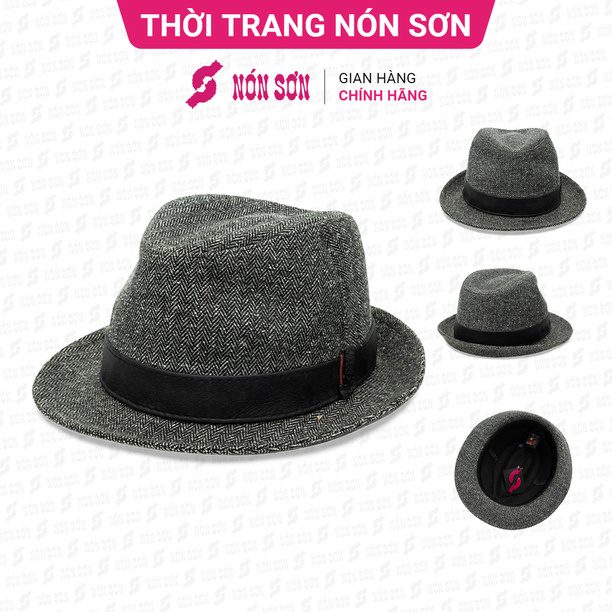 Mũ phớt thời trang NÓN SƠN chính hãng P3B-XM1