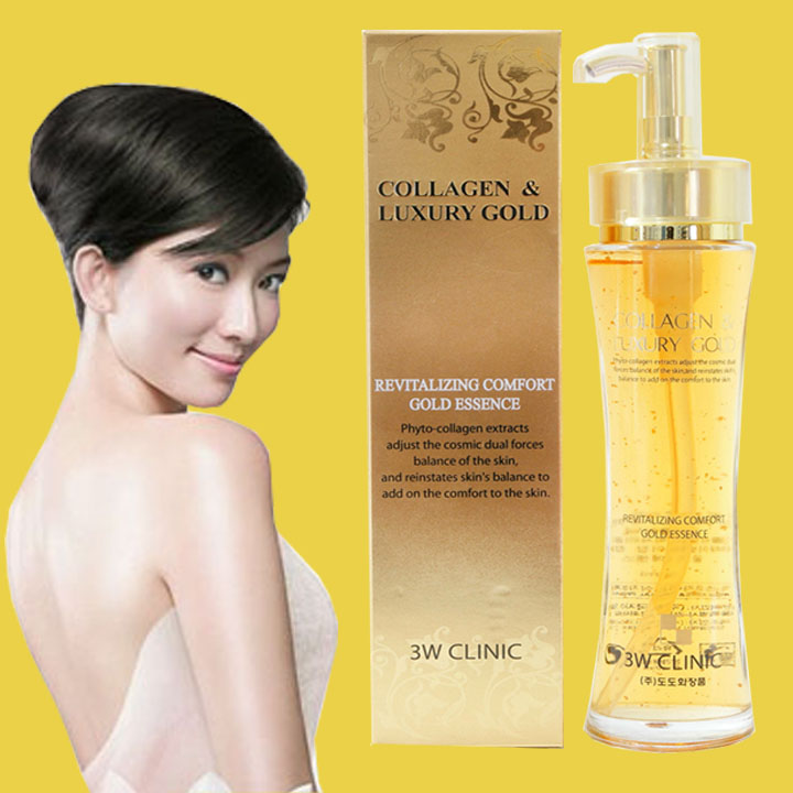 Tinh chất dưỡng trắng, tái tạo da chống lão hóa 3W Clinic Collagen & Luxury Gold Revitalizing Comfort Gold Essence 150ml