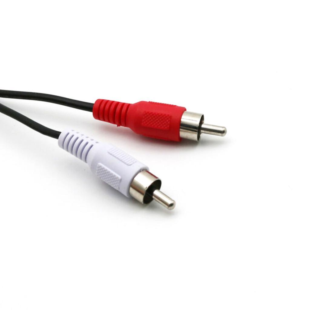 2X USB A Male Plug To 2 RCA Female AV Cable Aux Adapter TV Television Cord 1.5m