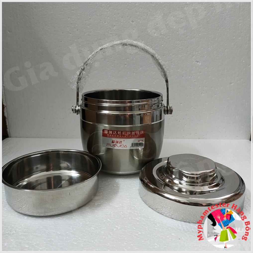 CẶP LỒNG TÁO INOX 304 CAO CẤP 2 NGĂN CÓ DUNG TÍCH 1,2L - 1,5L