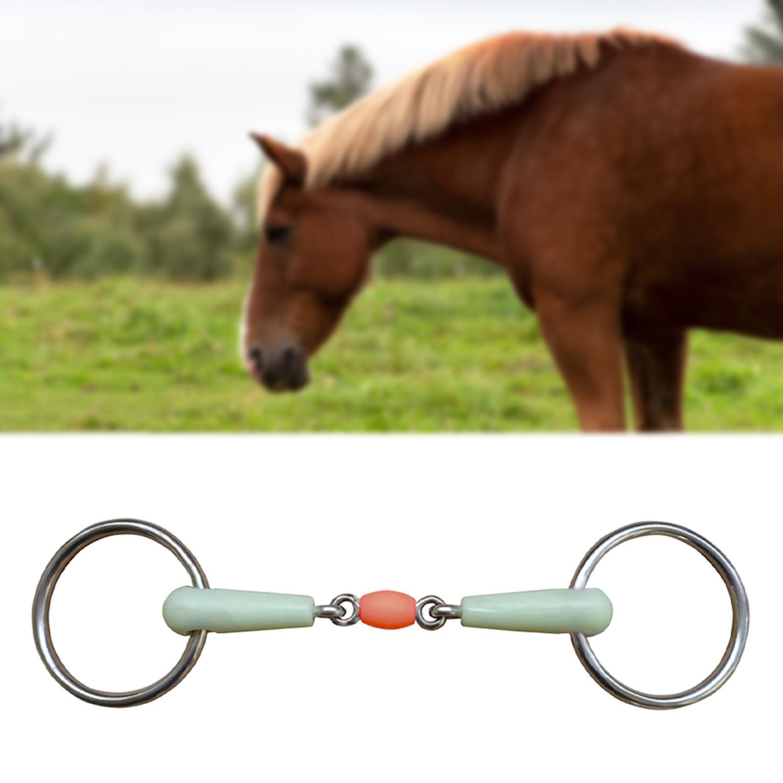 Horse Mouth Bit Stainless Steel Snaffle Bits Jointed Mouth for Equipment Training Cheek