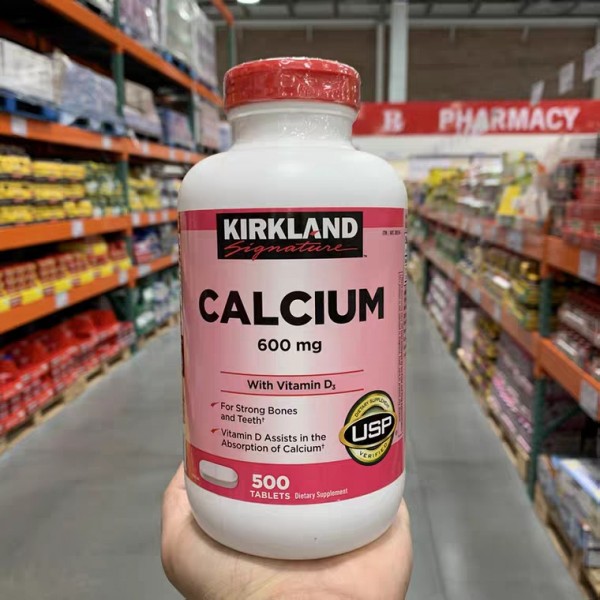 Canxi cho người lớn Mỹ Kirkland Signature Calcium 600mg with Vitamin D3 phát triển hệ thống xương, phòng chống loãng xương - OZ Slim Store