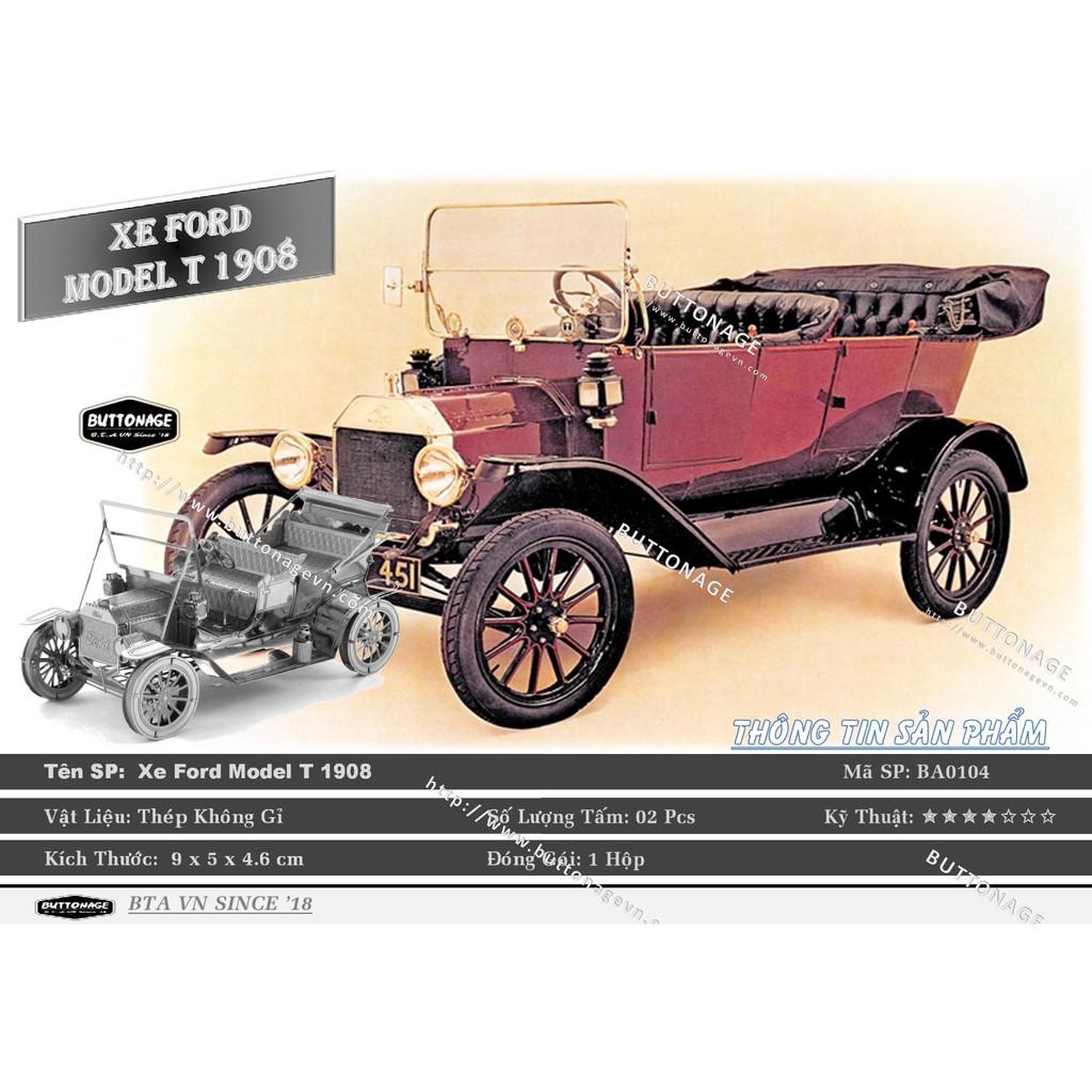 Mô Hình Lắp Ráp 3d  Xe Ford Model T 1908