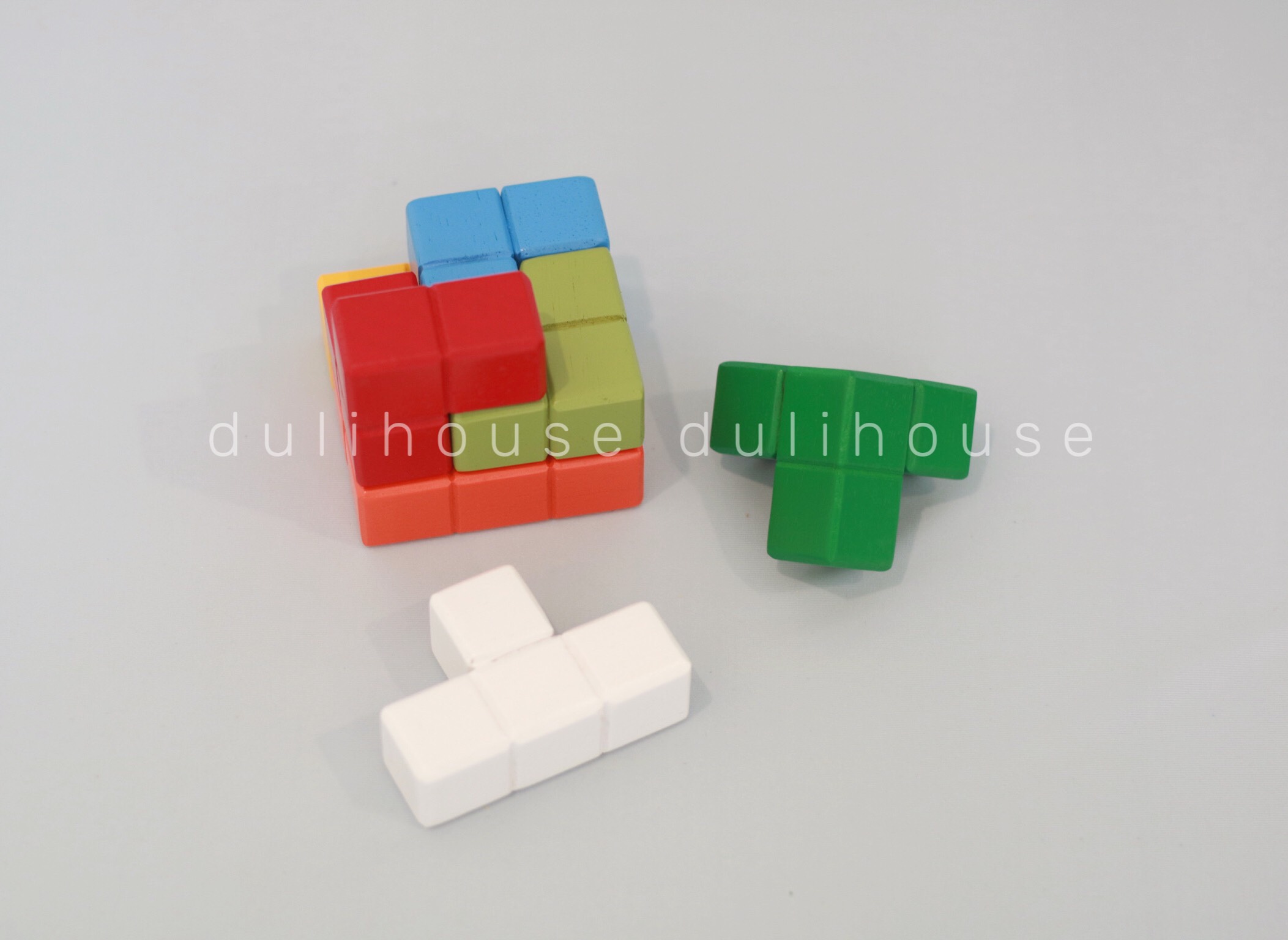 Rubik gỗ 7 sắc cầu vồng - Trò chơi kích thích vận động trí não cho Bé - Gỗ tự nhiên an toàn
